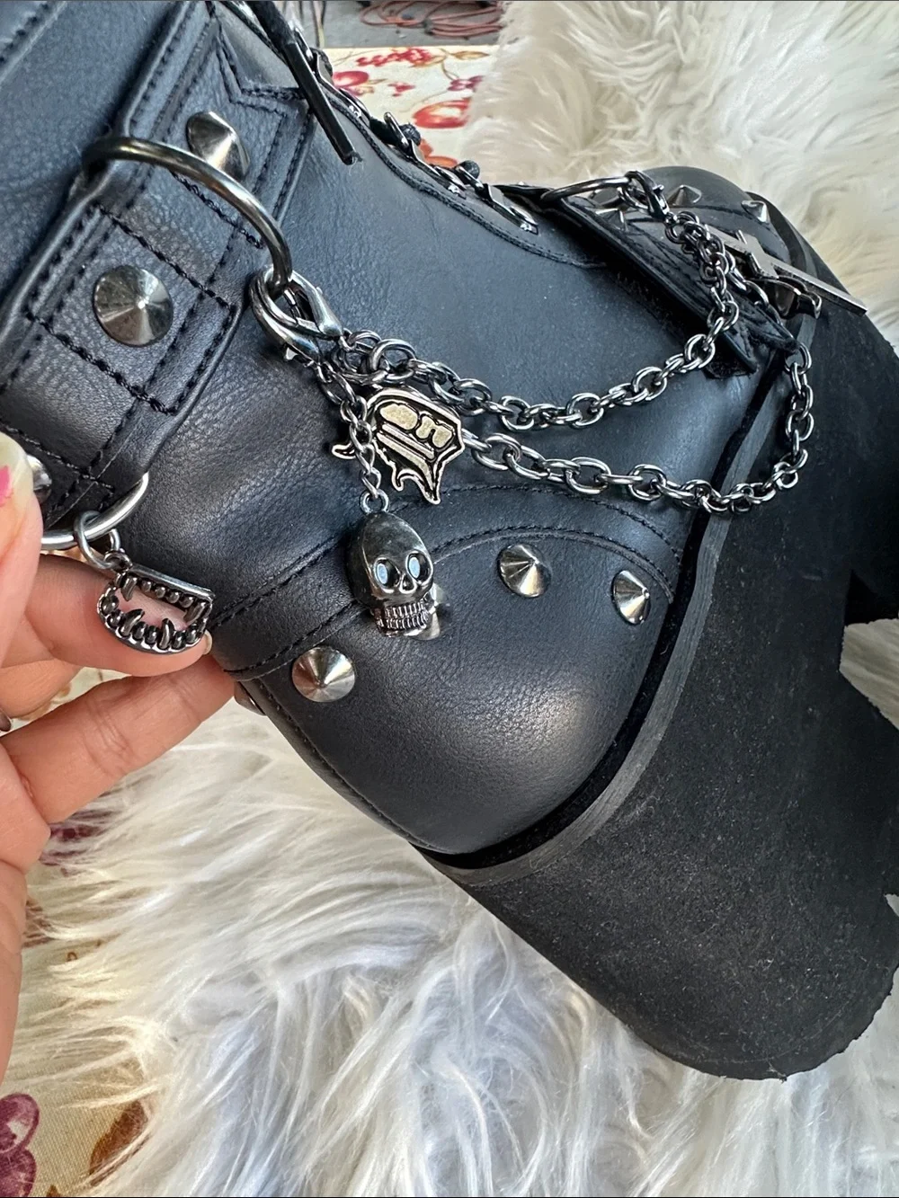 Demonia for Dolls Kill Goth/ Punk Ashes -52 Black Platform Lace-Up Ankle Boots